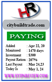 City Build Trade details image on Hyips Review